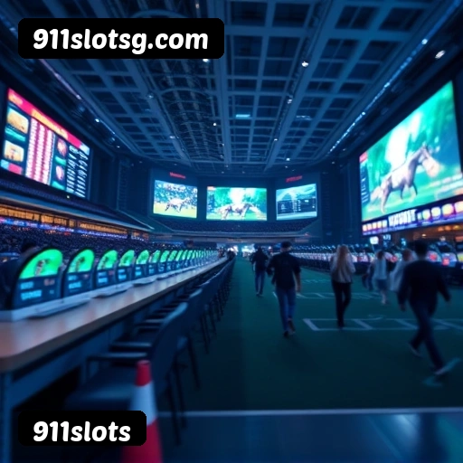 Plataforma 911slots mostrando interface moderna, jogos certificados e recursos de segurança licenciados